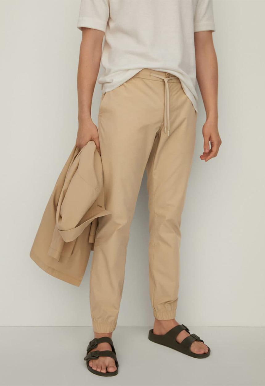 MANGO - Trousers roma - light beige
