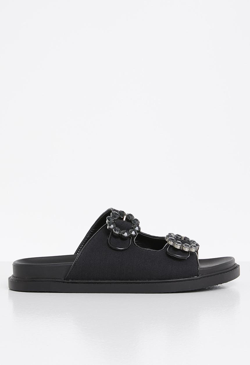 Footwork - Angi chunky broche slide - black