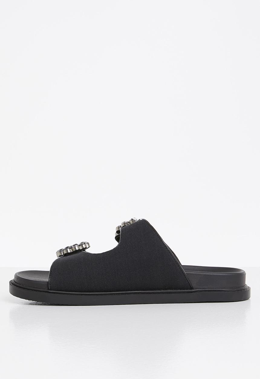 Footwork - Angi chunky broche slide - black
