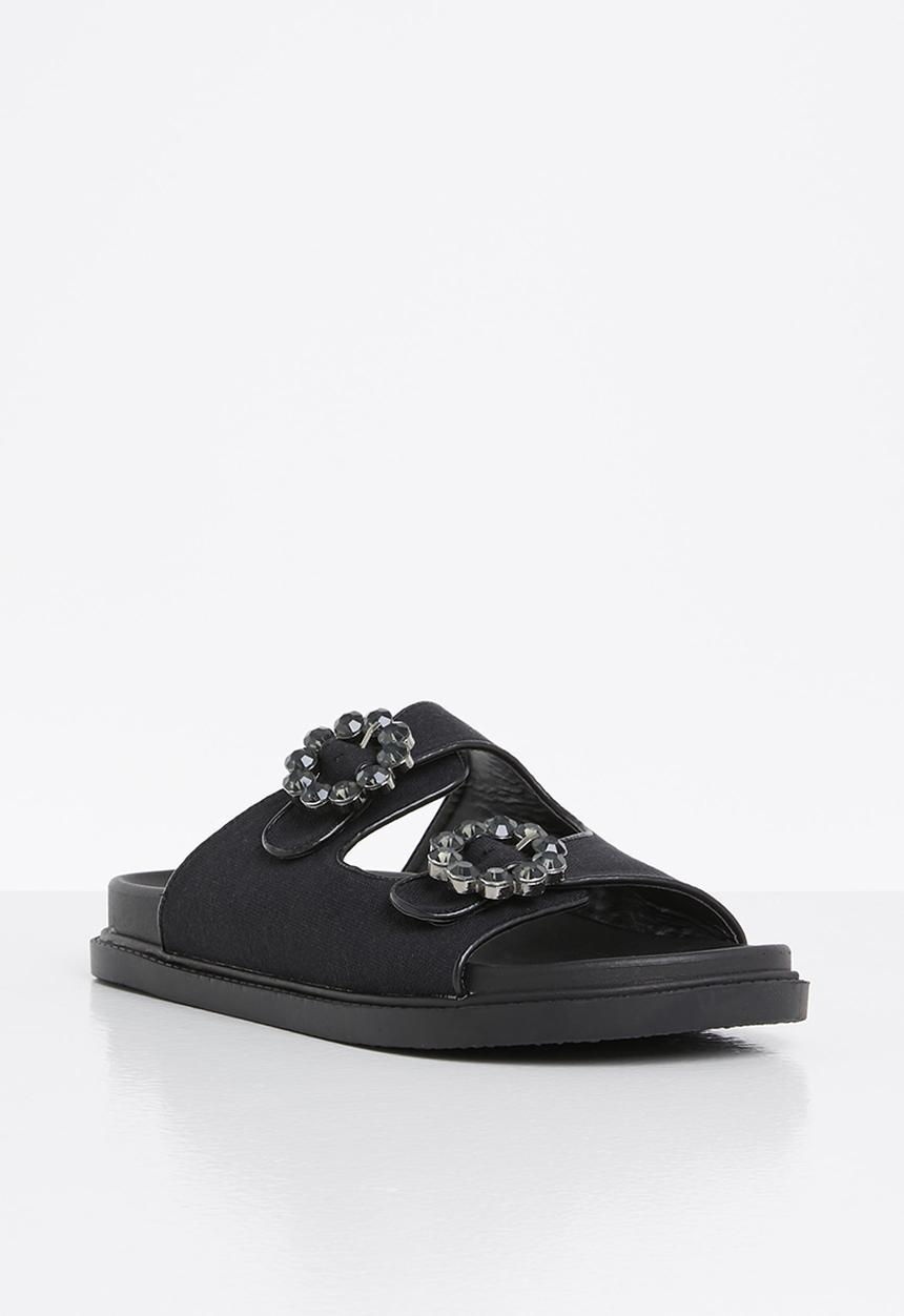 Footwork - Angi chunky broche slide - black