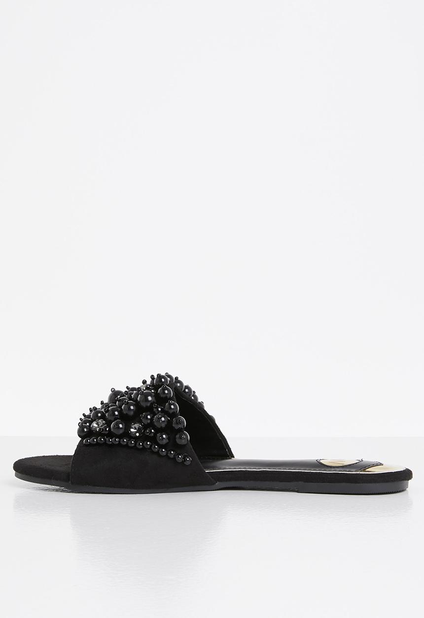 Footwork - Stanlli chunky pearl slide - black