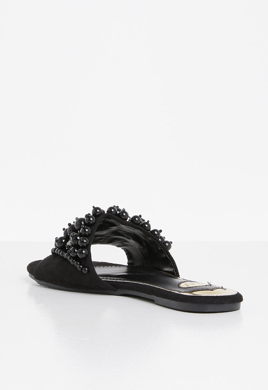Footwork - Stanlli chunky pearl slide - black