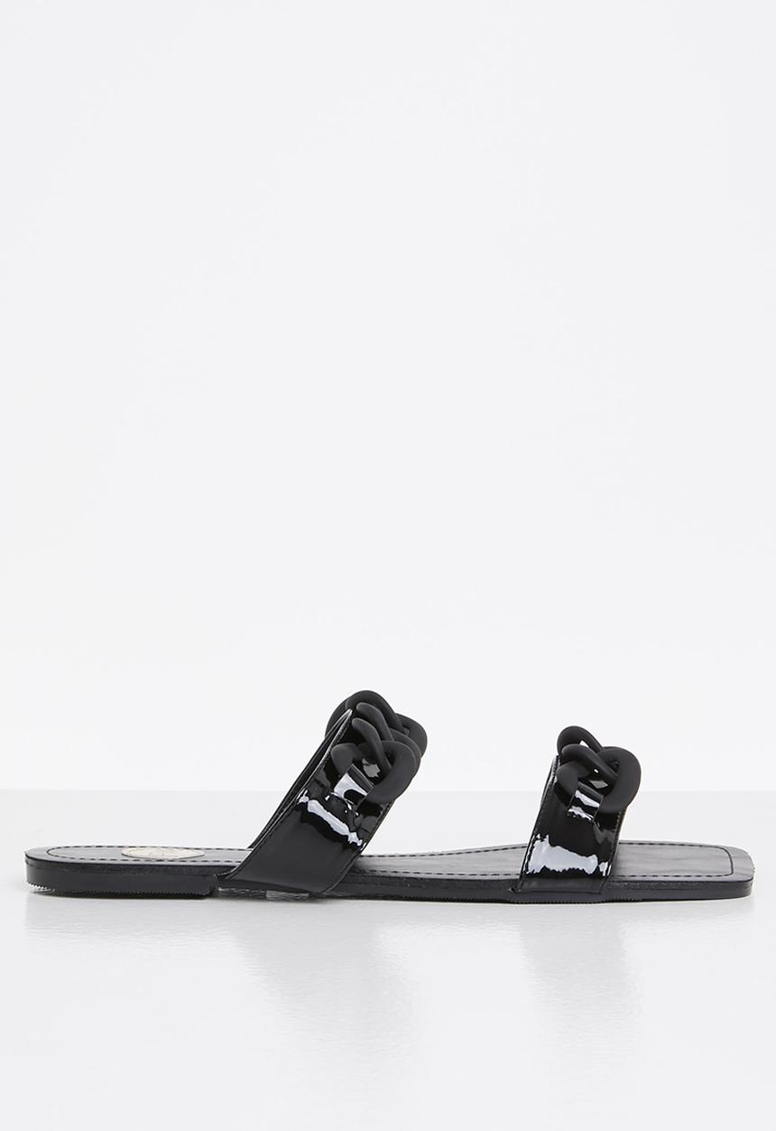 Footwork - Corr chain vamp toe slide - black