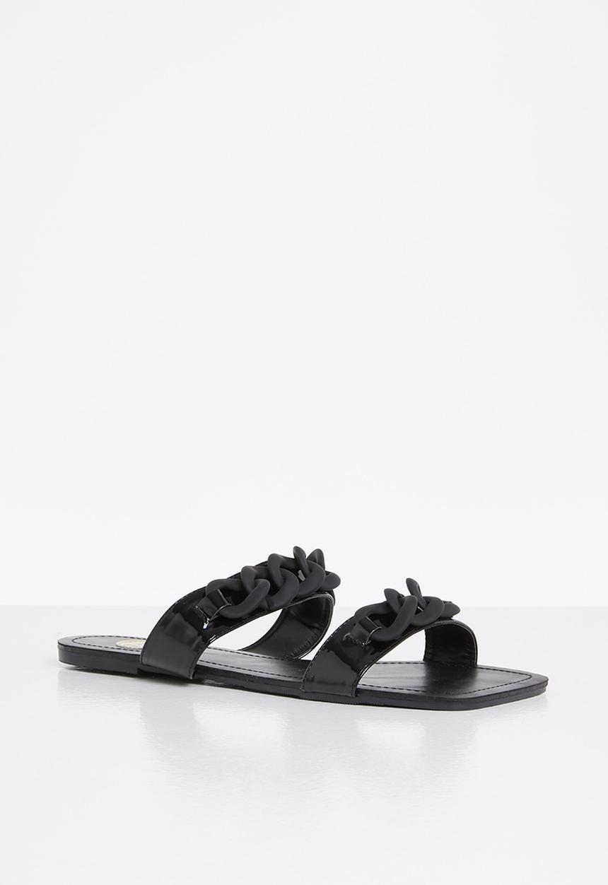 Footwork - Corr chain vamp toe slide - black