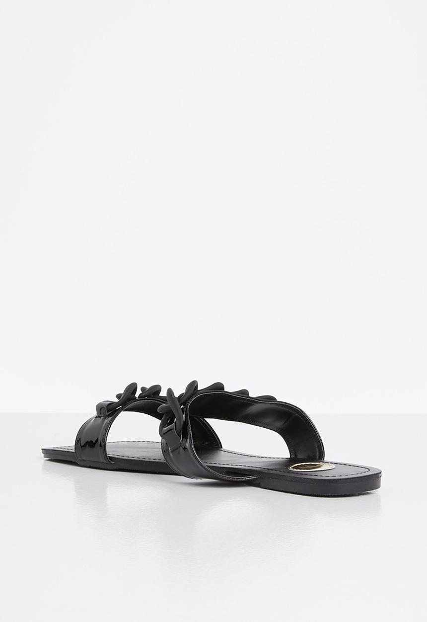 Footwork - Corr chain vamp toe slide - black