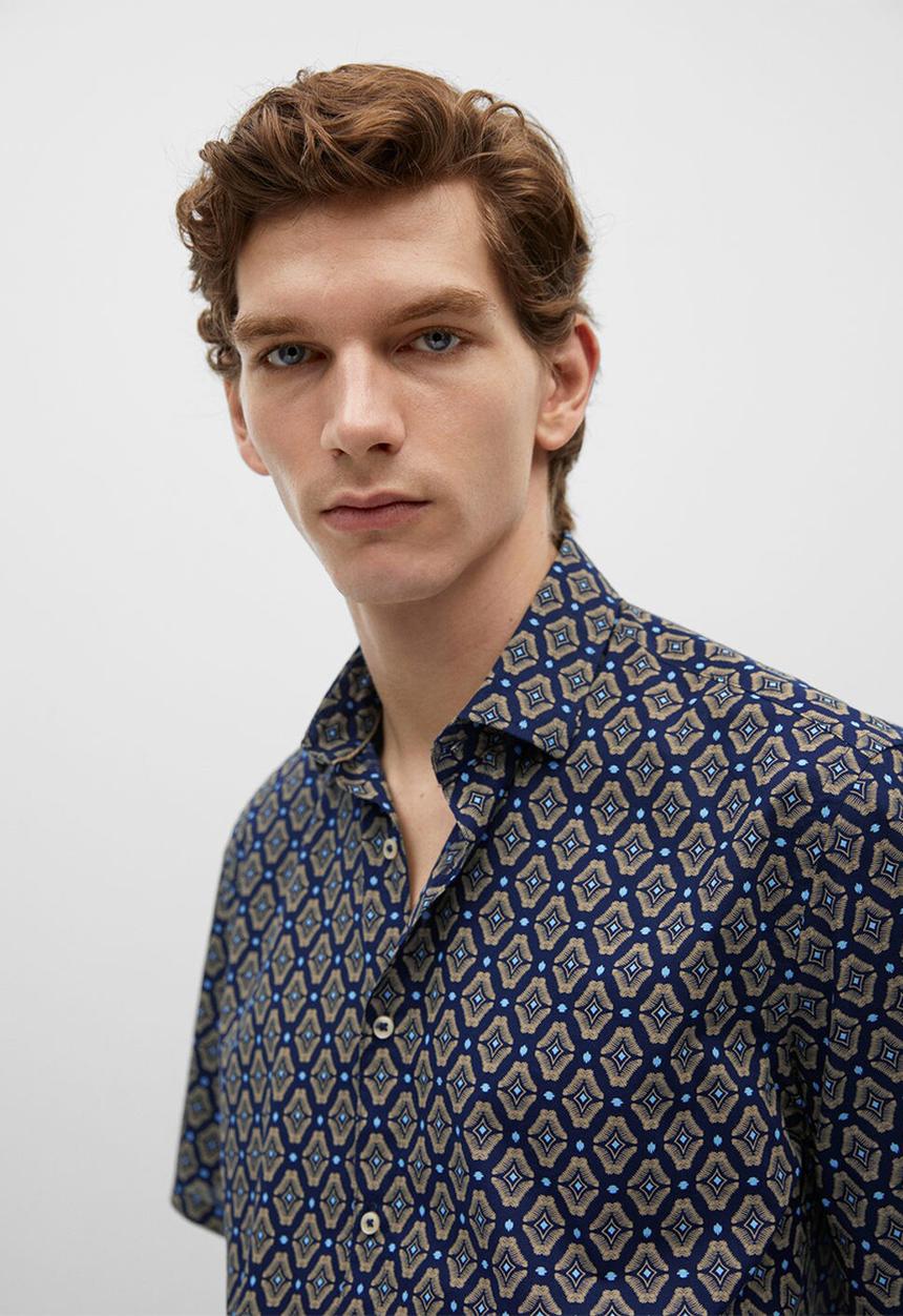 MANGO - Shirt seta - navy