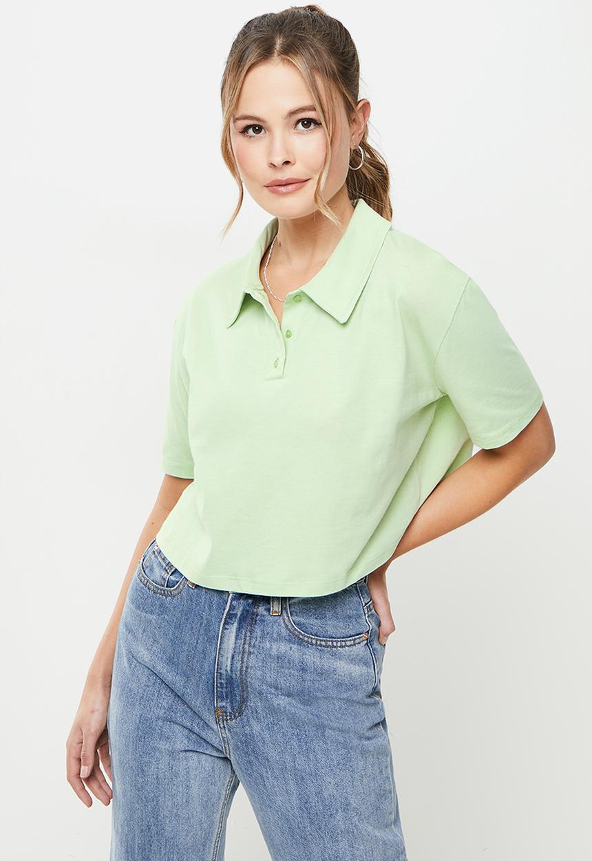 Blake - Boxy cropped golfer - mint 