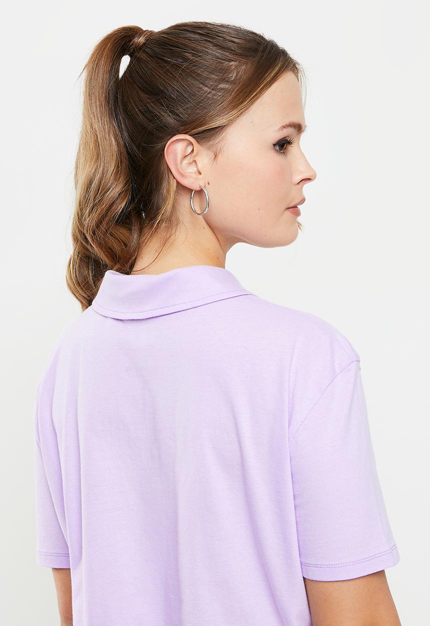 Blake - Boxy cropped golfer - lilac 