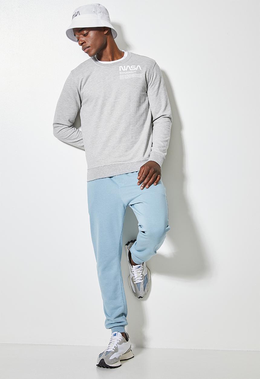 Superbalist - Nasa branded crew neck pullover sweat - grey