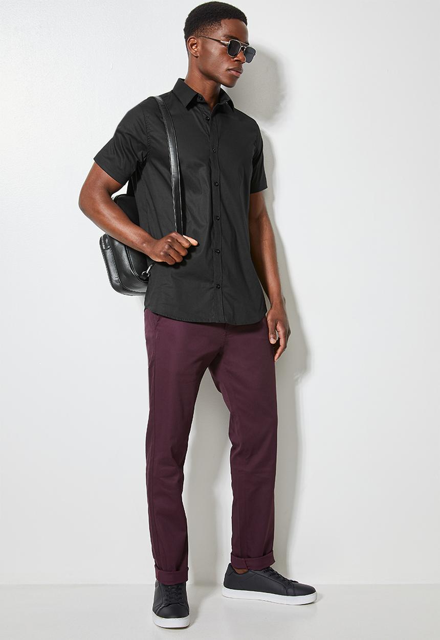 Superbalist - Slim fit short sleeve shirt - black