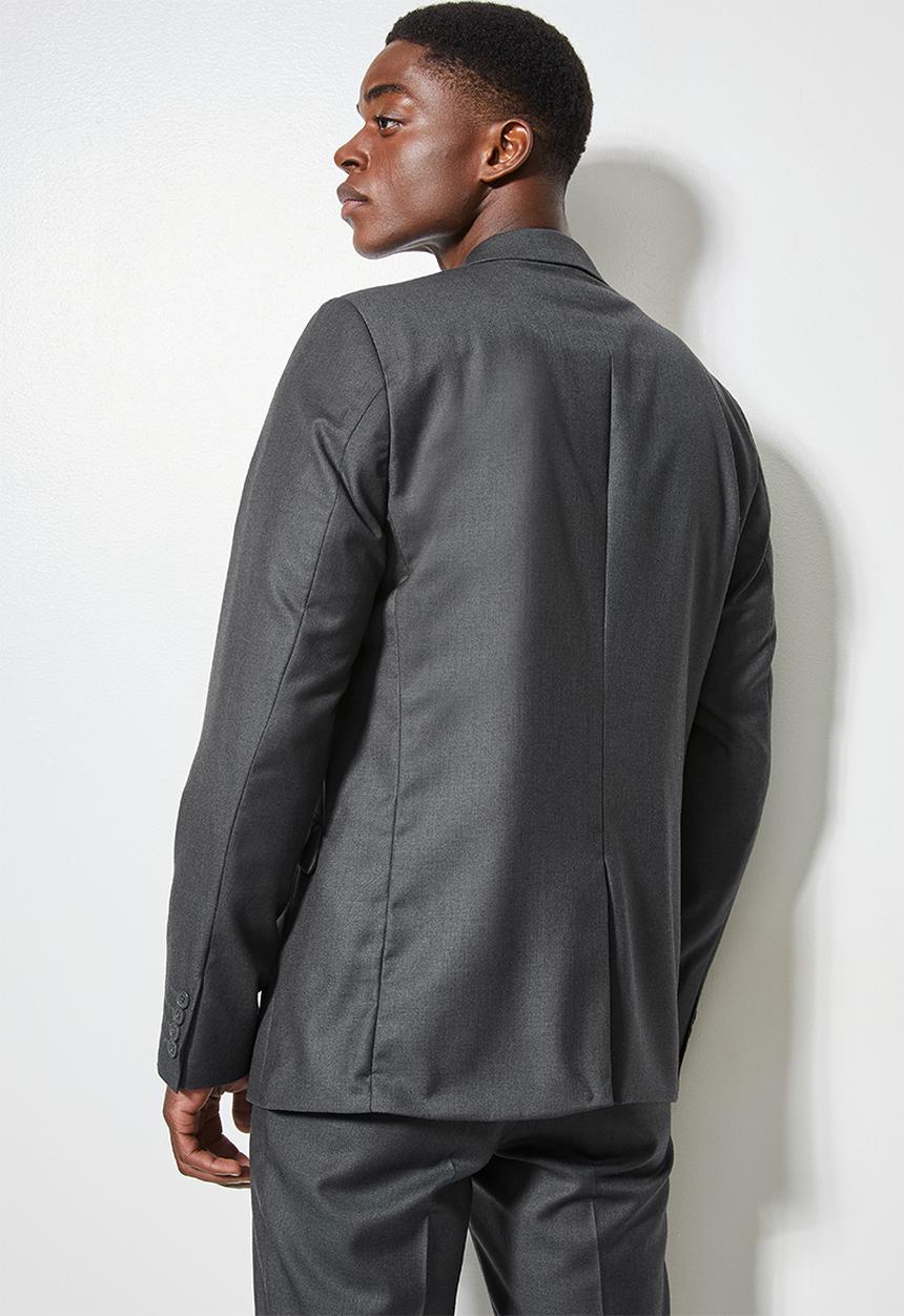 Superbalist - Soho slim fit 2-button single vent blazer - grey