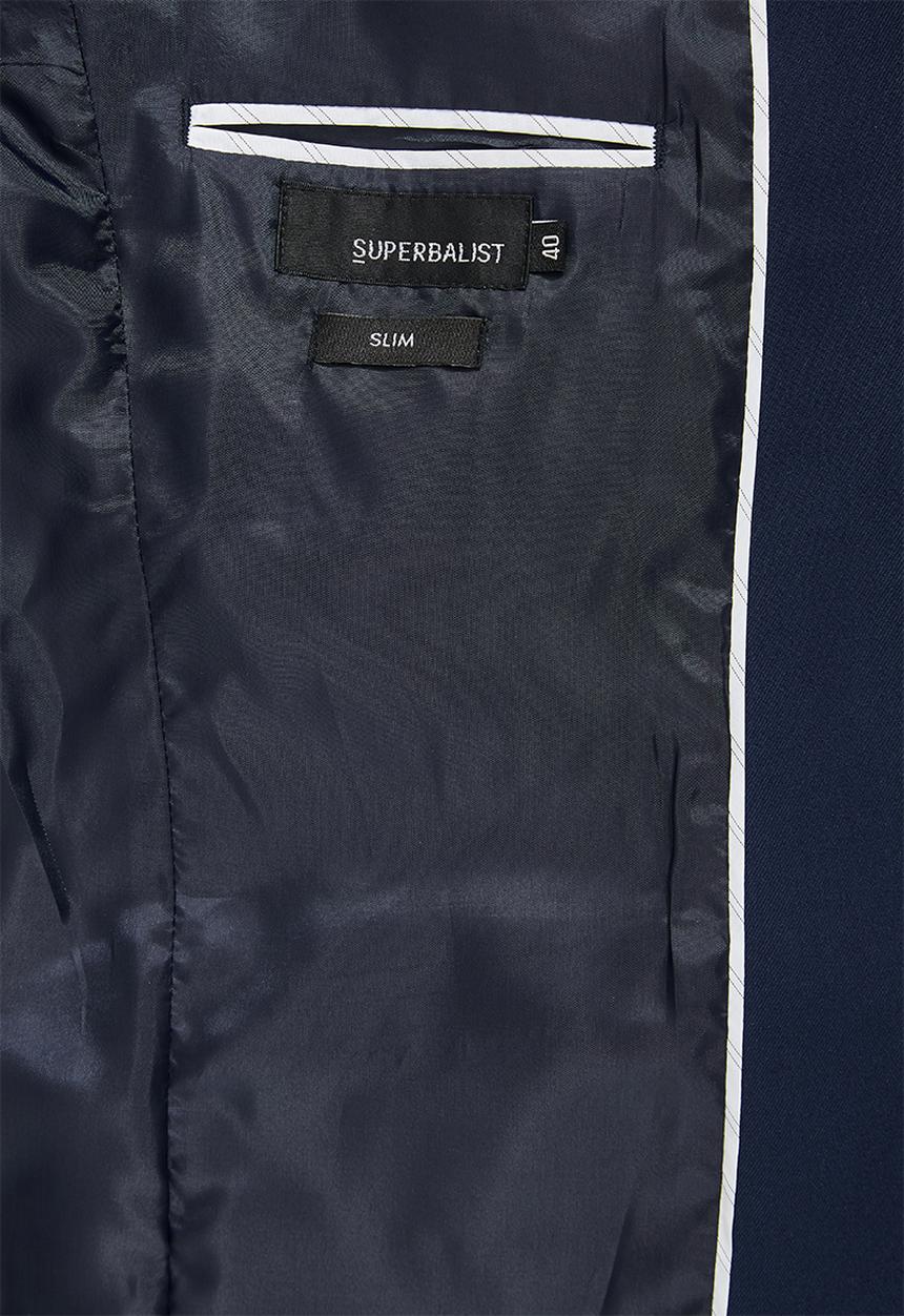 Superbalist - Soho slim fit 2-button single vent blazer - navy