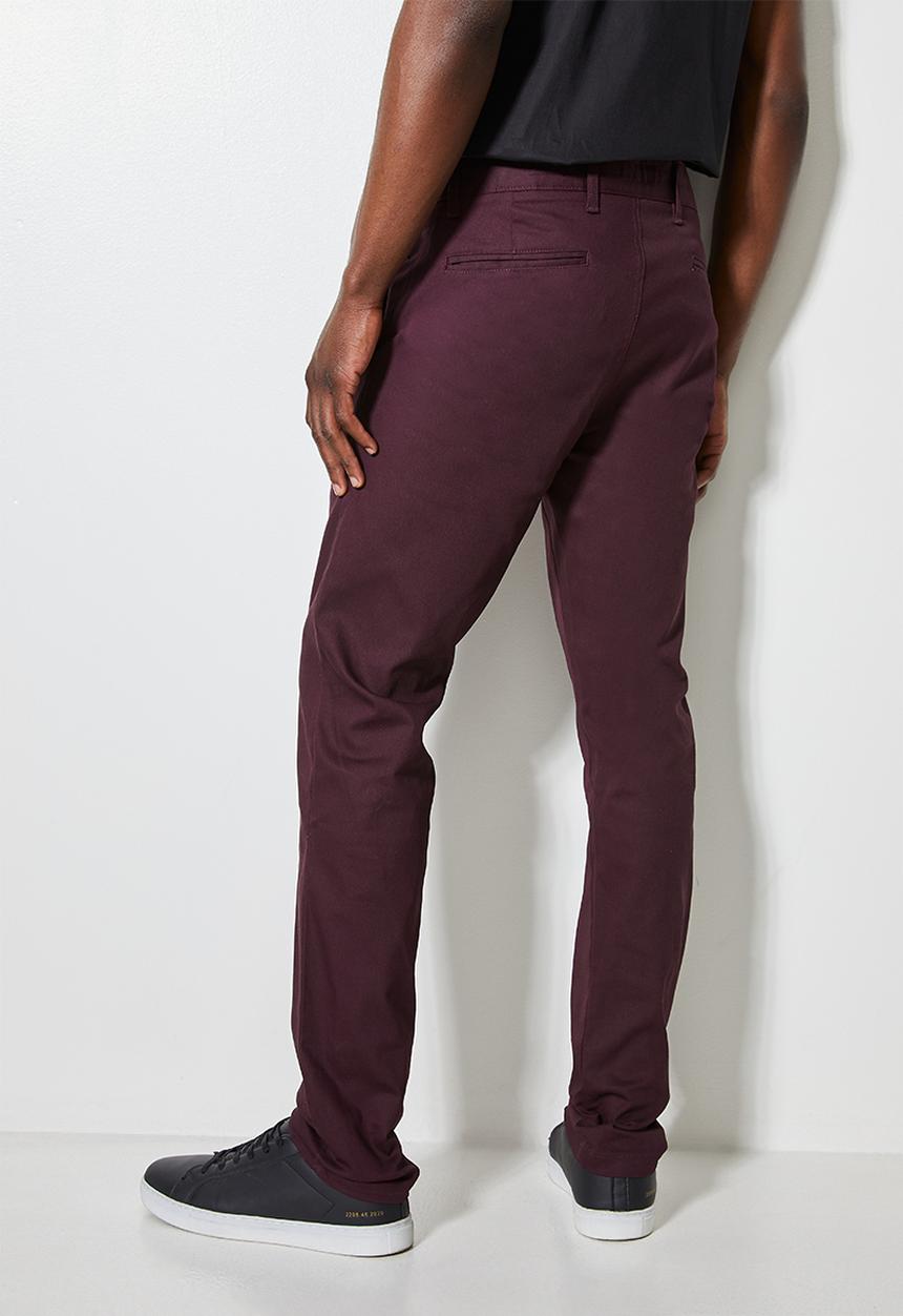 Superbalist - Caleb slim chino - burgundy 