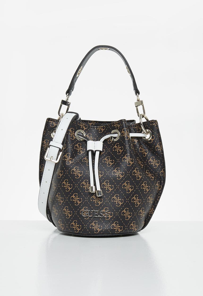 GUESS - Washington mini drwstrng bckt - brown multi