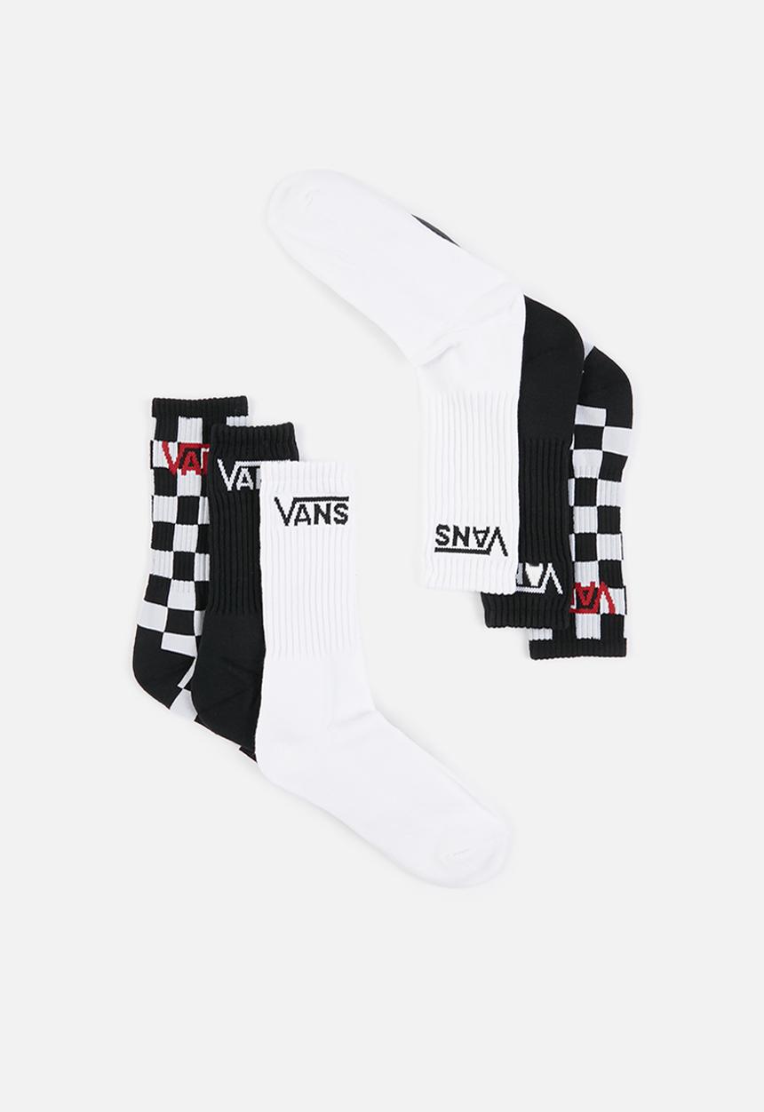 Vans - Classic crew boys 3-pack - black & white 
