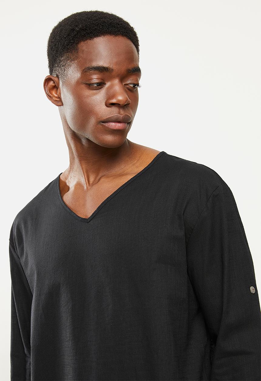 STYLE REPUBLIC - Vee neck tunic - black 