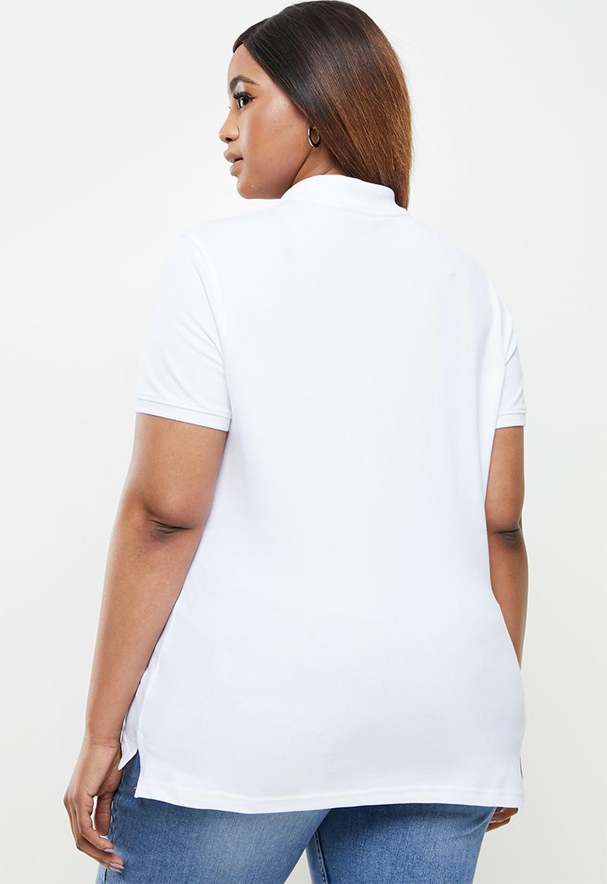 POLO - Plus brooklyn  short sleeve equestrian golfer - white