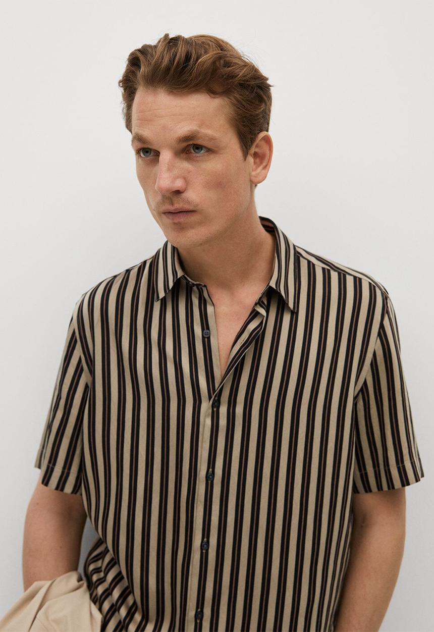 MANGO - Shirt fina  - light beige