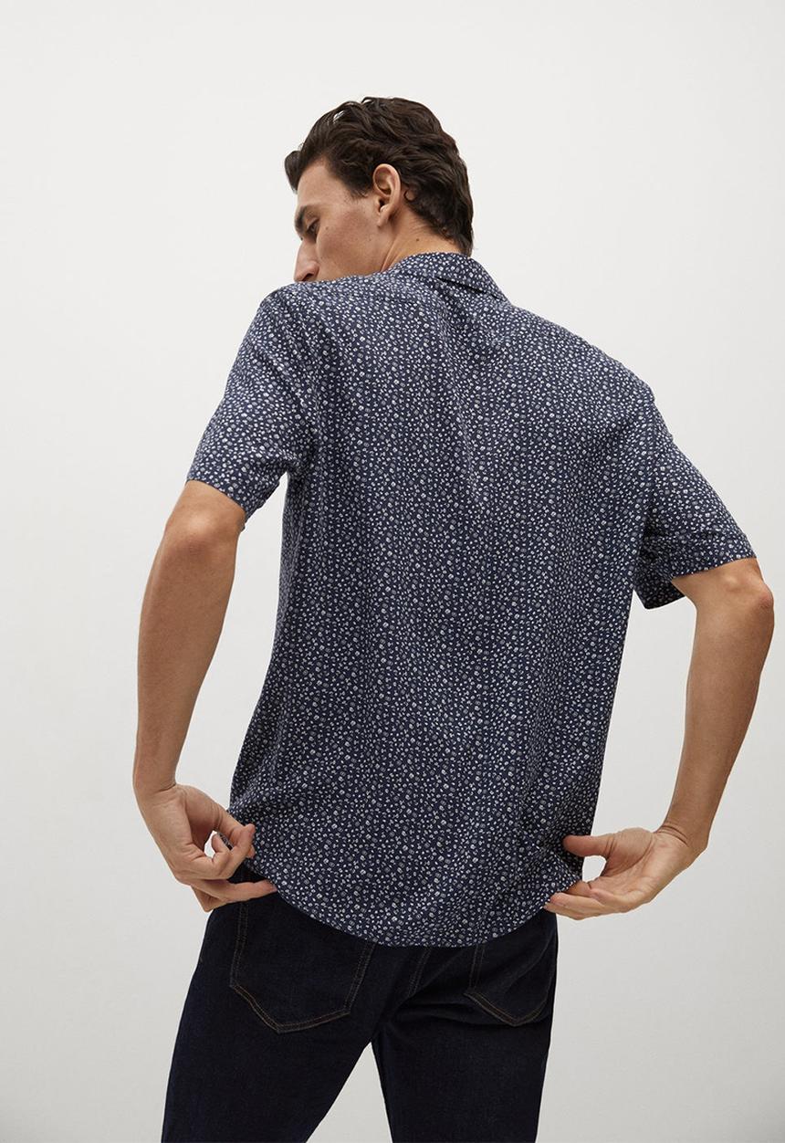 MANGO - Shirt dotta-h    - navy