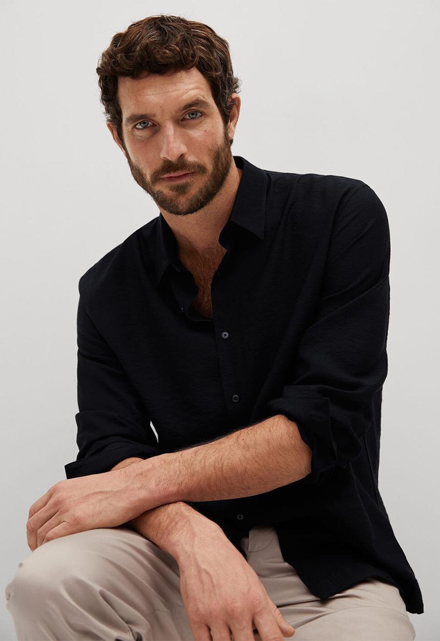 MANGO - Shirt forona  - black