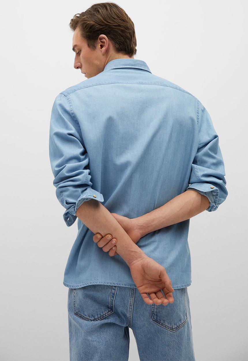 MANGO - Shirt chambre - light blue