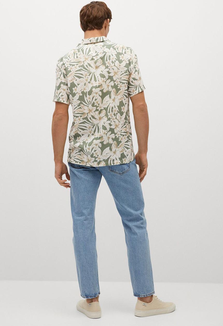 MANGO - Shirt flower-h - green