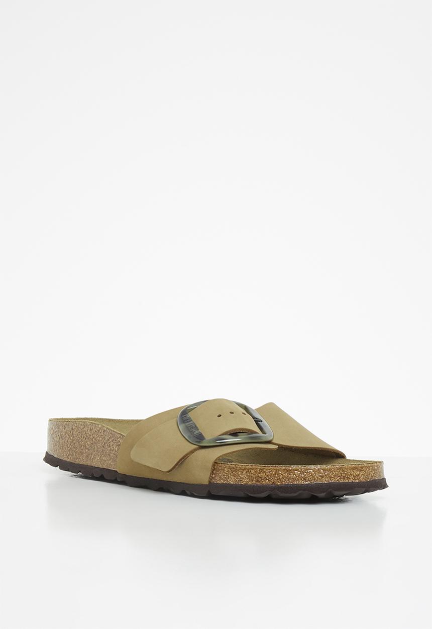 Birkenstock - Madrid big buckle nubuck narrow - mud green