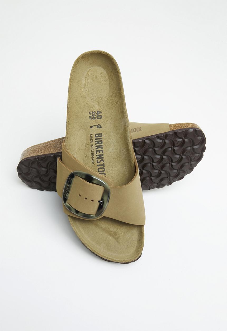 Birkenstock - Madrid big buckle nubuck narrow - mud green
