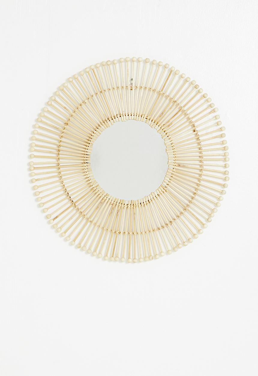 Sixth Floor - Sun dial bamboo mirror - natural