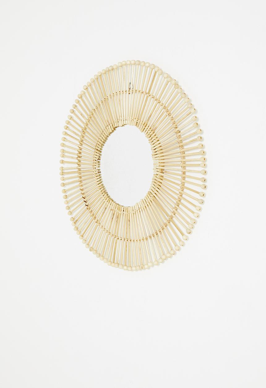 Sixth Floor - Sun dial bamboo mirror - natural