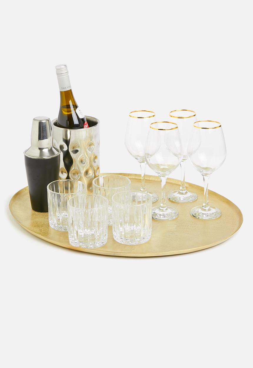 Sixth Floor - Drinks tray - gold