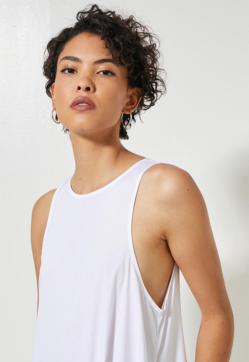 Superbalist - Pocket detail tiered dress - white