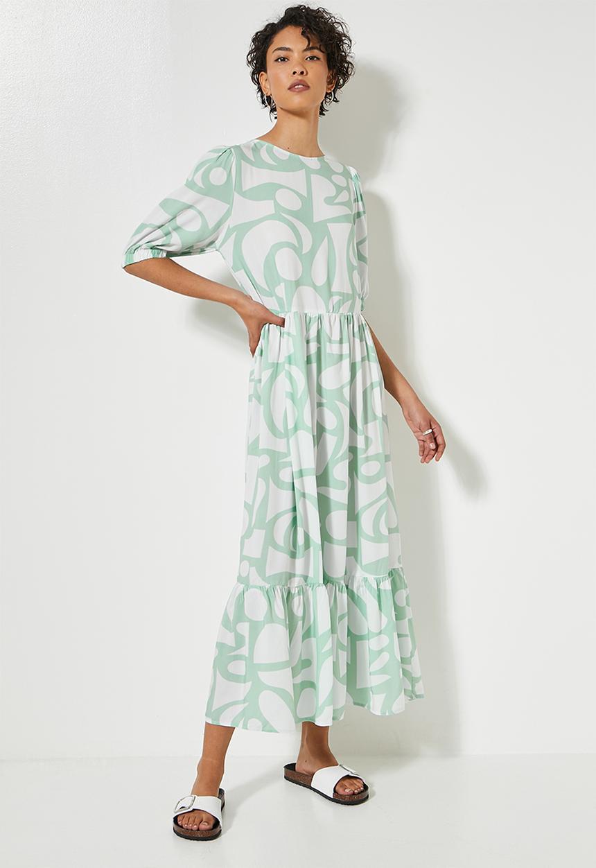 Superbalist - Tiered maxi dress - bold mosaic