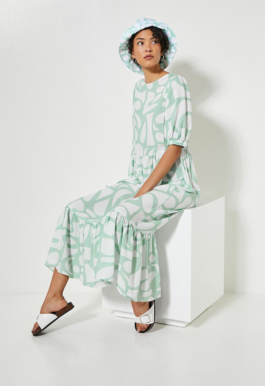 Superbalist - Tiered maxi dress - bold mosaic