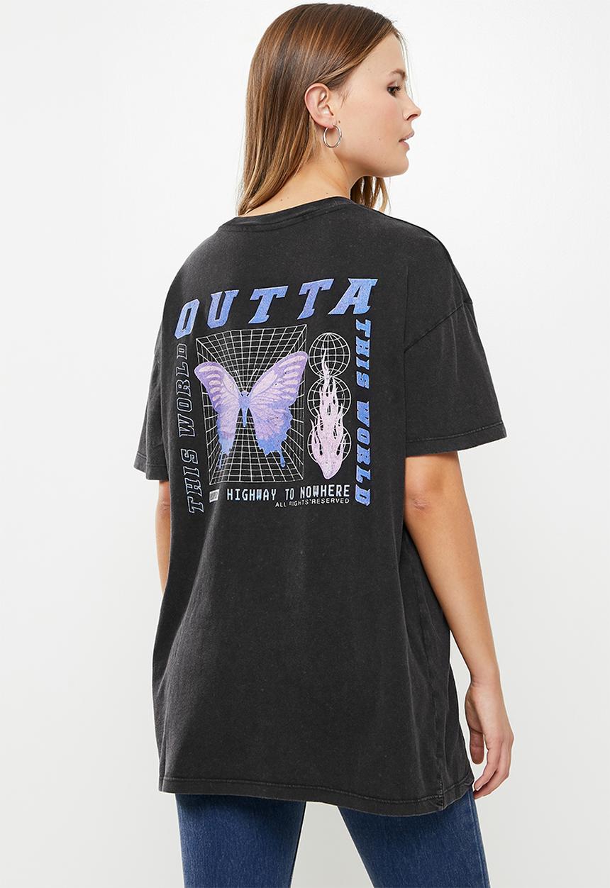 Cotton On - The relaxed boyfriend graphic tee - black