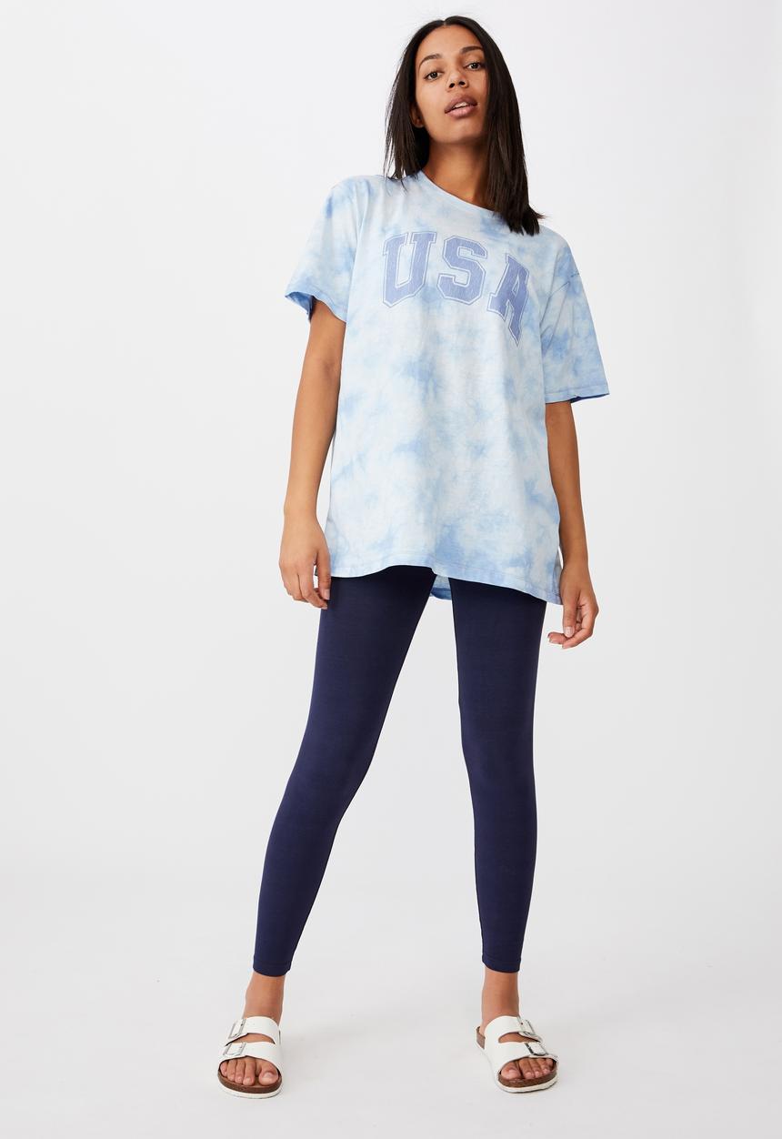 Cotton On - High waisted dylan legging - navy 