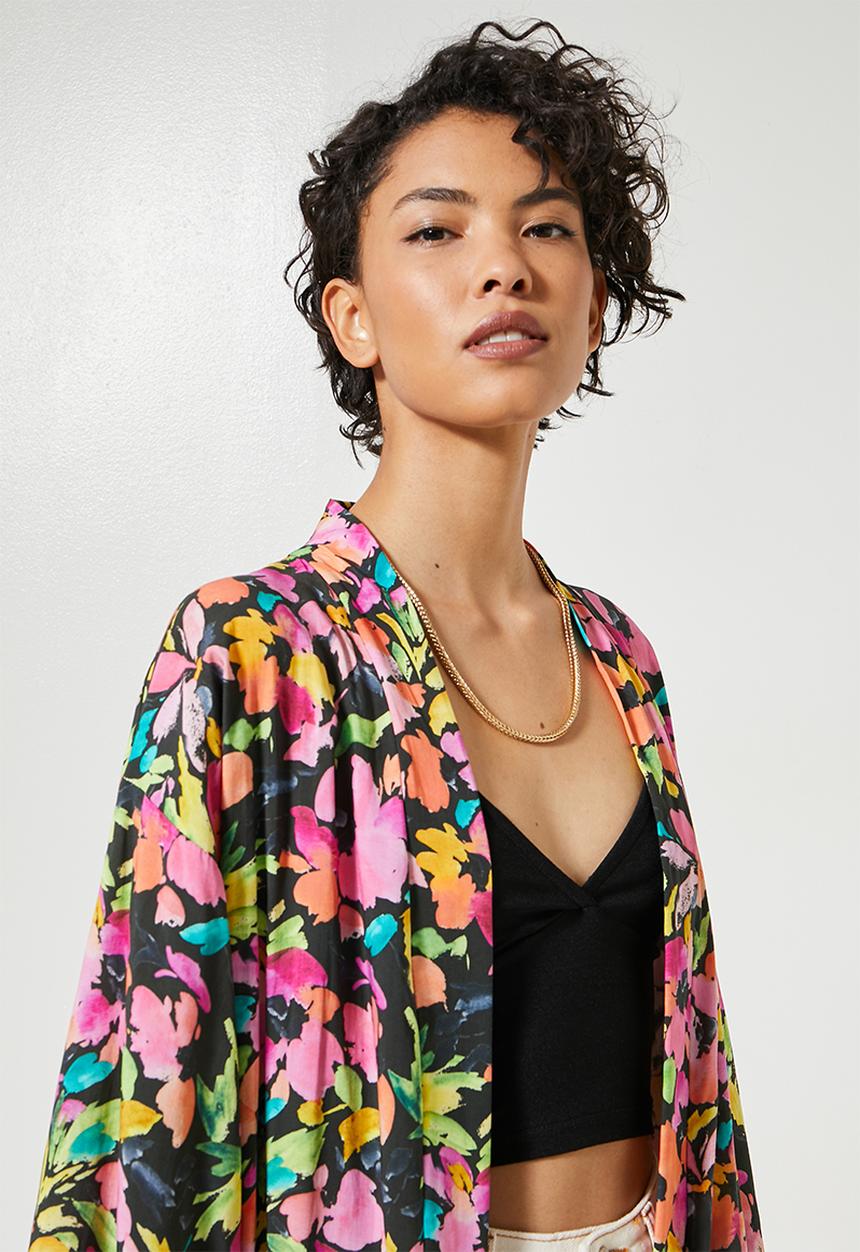 Superbalist - Midi shacket - watercolour floral