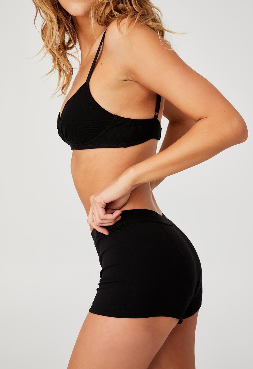 Cotton On - Cute. period. undies. shorty - black