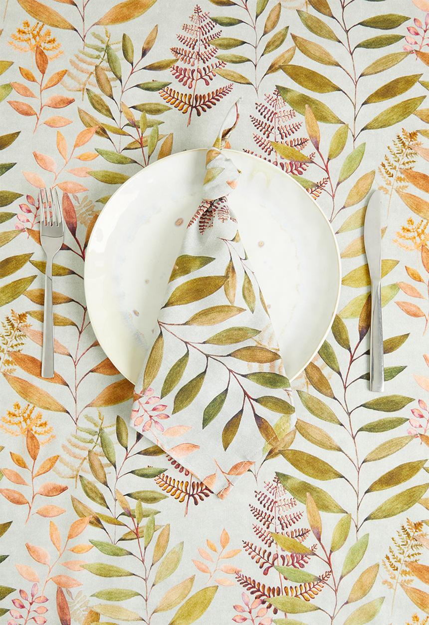 Hertex Haus - Autumn ferns napkins set of 4 - auburn