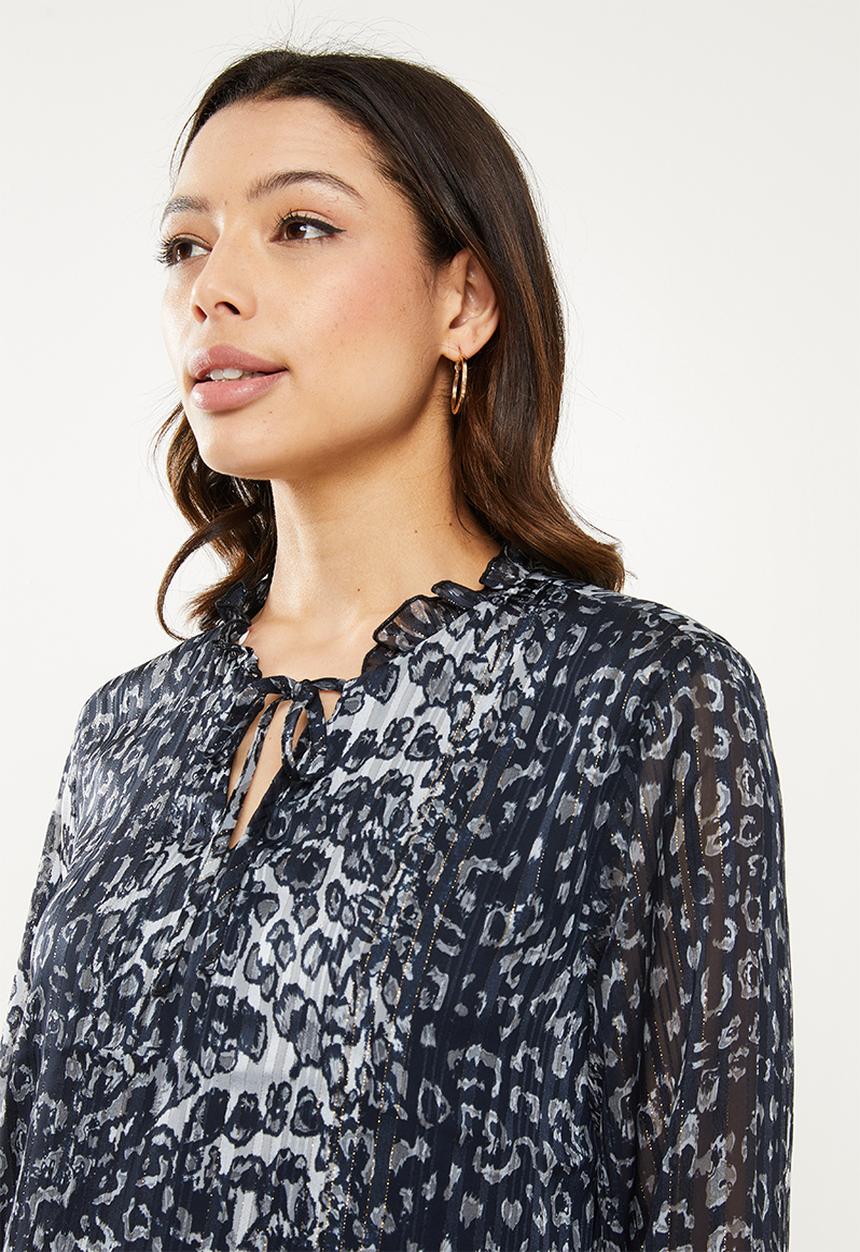 Jacqueline de Yong - Bianca long sleeve top - black & navy