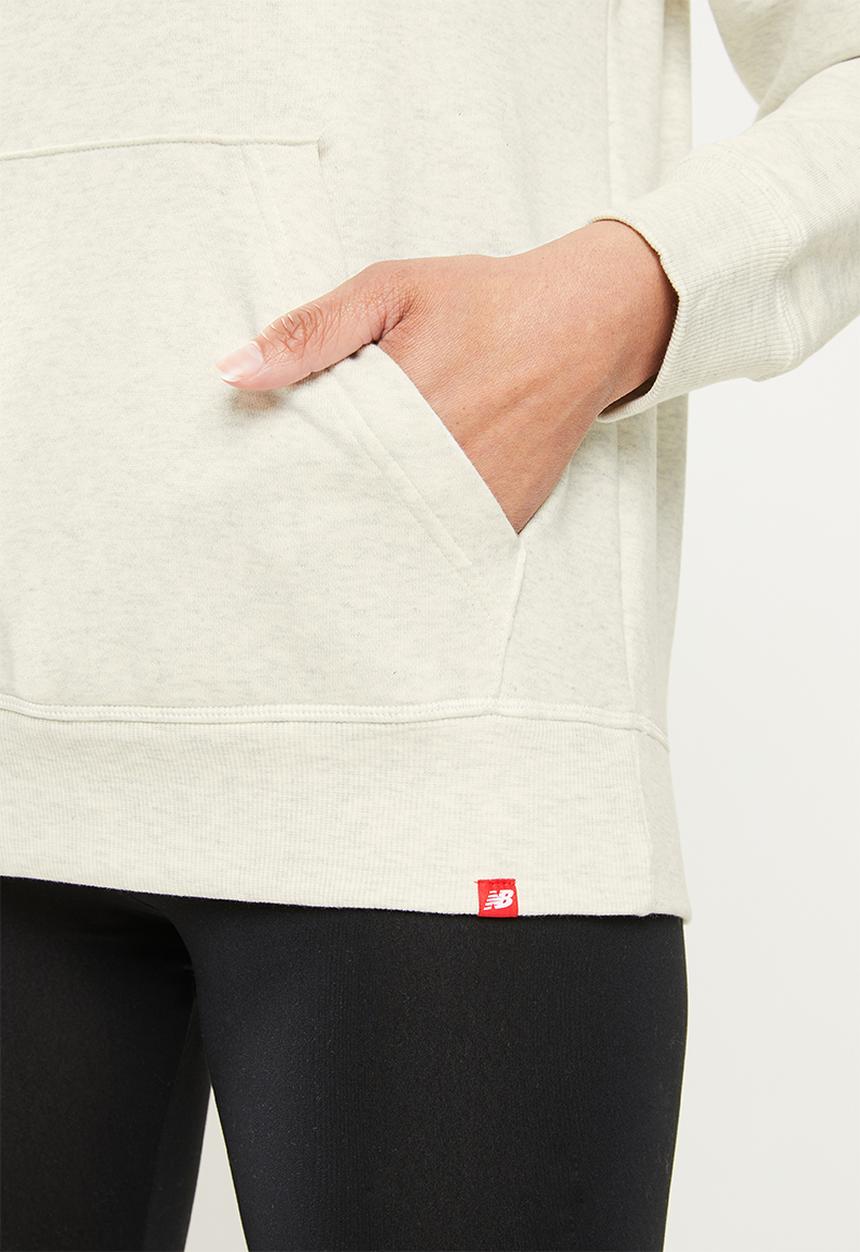 New Balance  - Essentials stacked logo oversized hoodie - sea salt