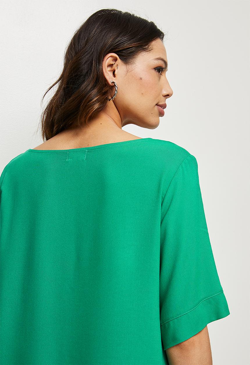 edit - Oversized woven shell - green 