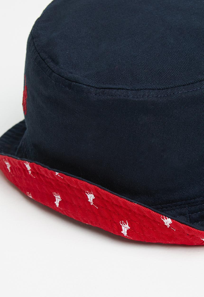 POLO - Kids monogram reversible - navy & red