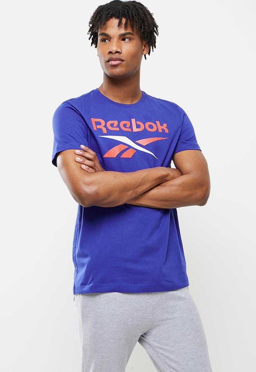 Reebok - Gs Reebok stacked tee - cobalt blue
