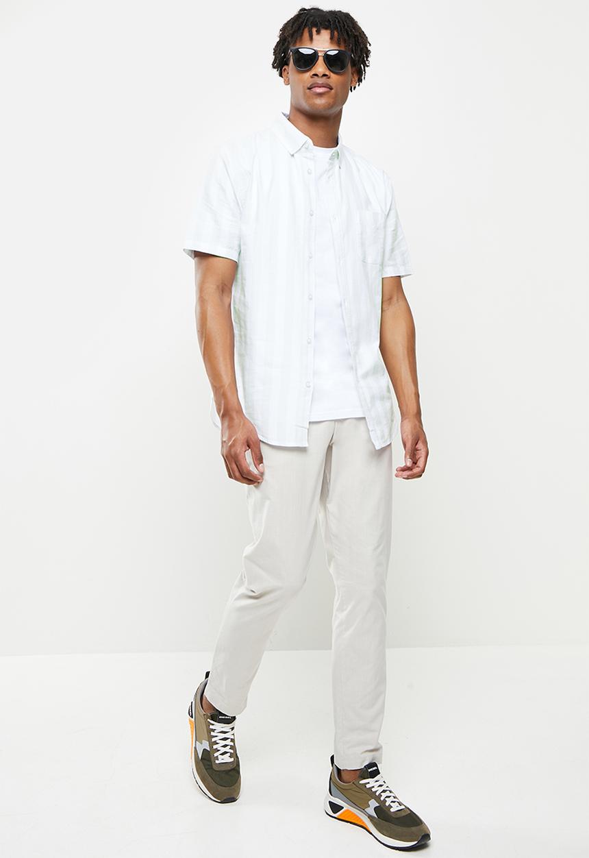 Cotton On - Vintage prep short sleeve shirt - white