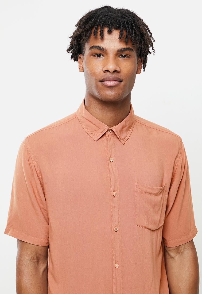 Cotton On - Cuban short sleeve shirt - brown
