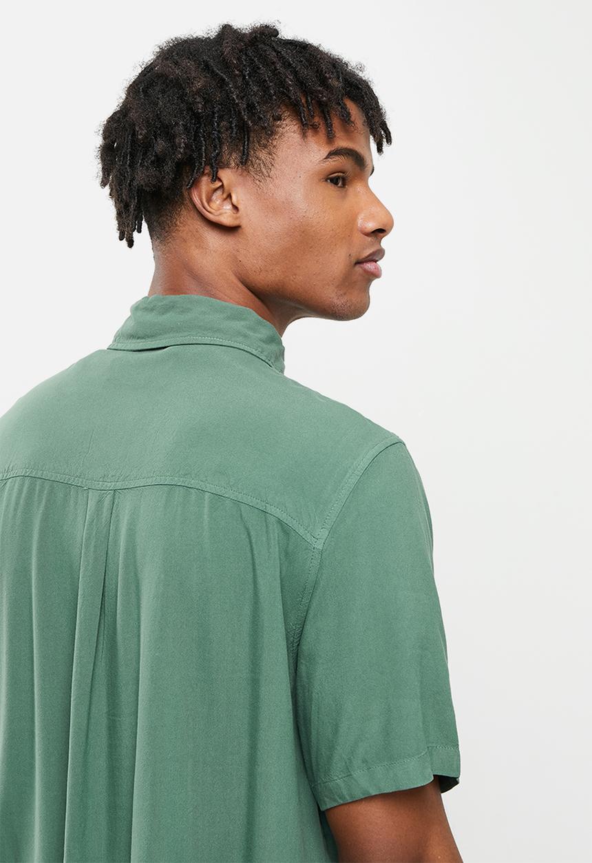 Cotton On - Cuban short sleeve shirt - pine