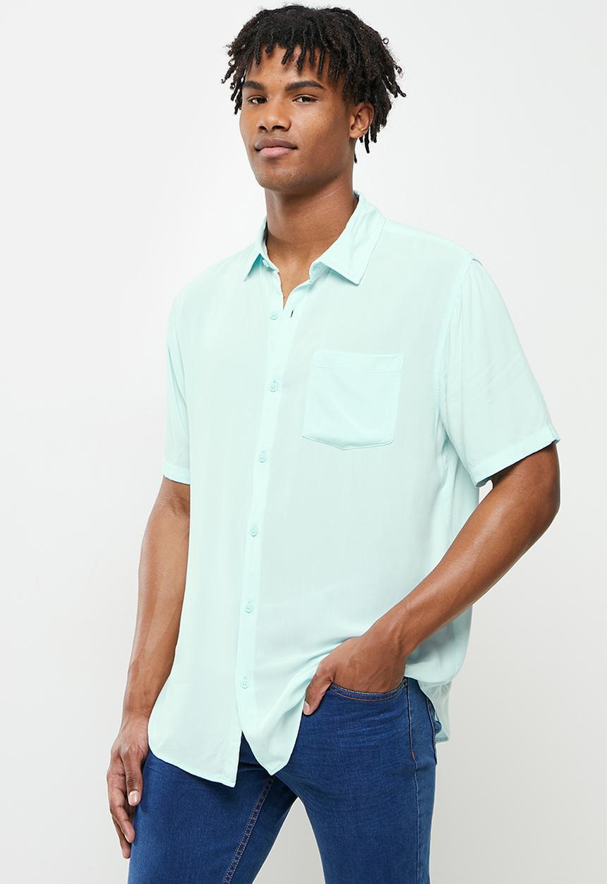 Cotton On - Cuban short sleeve shirt - blue