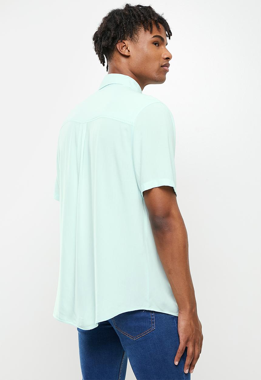 Cotton On - Cuban short sleeve shirt - blue