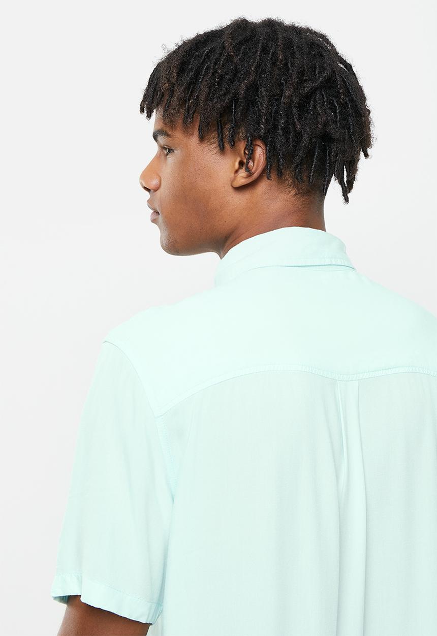Cotton On - Cuban short sleeve shirt - blue